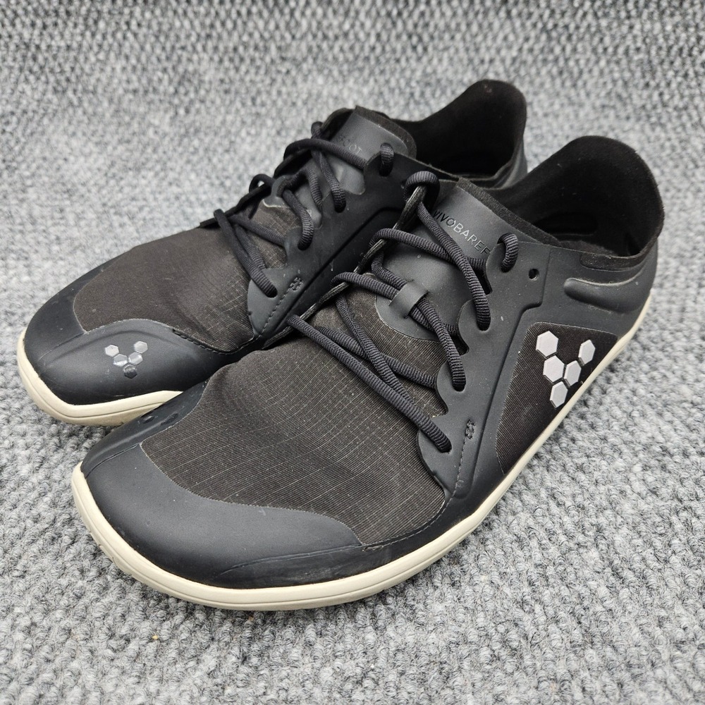 Vivobarefoot Mens 41 Black Primus Lite III Barefoot Minimalist Training Sneakers